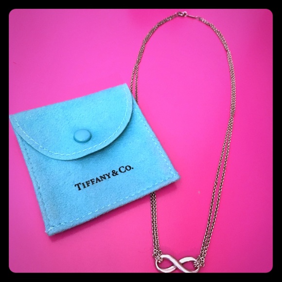 Tiffany & Co Silver 16 inch double chain necklace - Picture 3 of 4